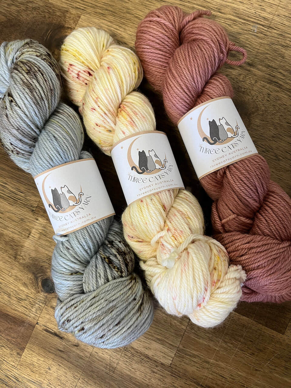 Three Cats Yarn 100 Superwash Merino DK Hand Dyed 100g ThreeCatsYarn